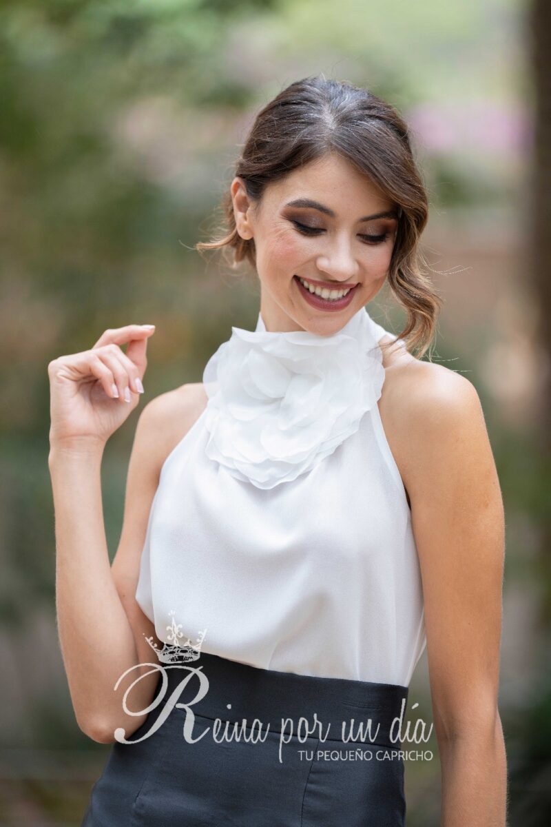 TOP DE GASA MAXI FLOR