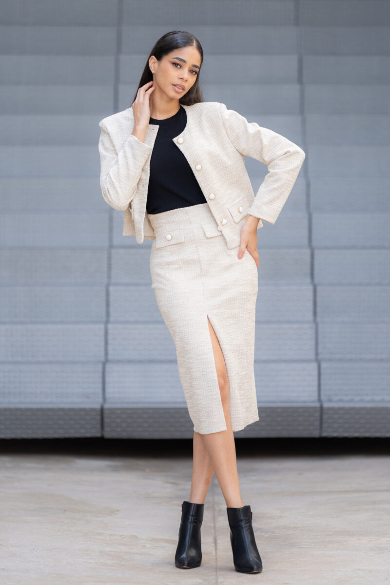 CONJ.CHANEL CHAQUETA Y FALDA