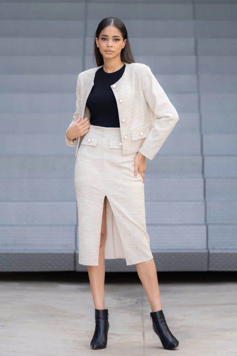 CONJ.CHANEL CHAQUETA Y FALDA