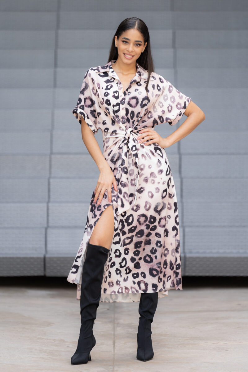 VESTIDO NUDO MANGA MURCIELAGO
