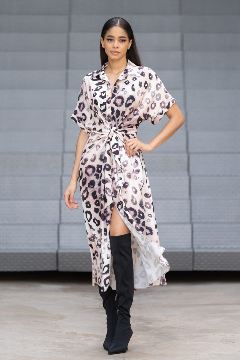 VESTIDO NUDO MANGA MURCIELAGO