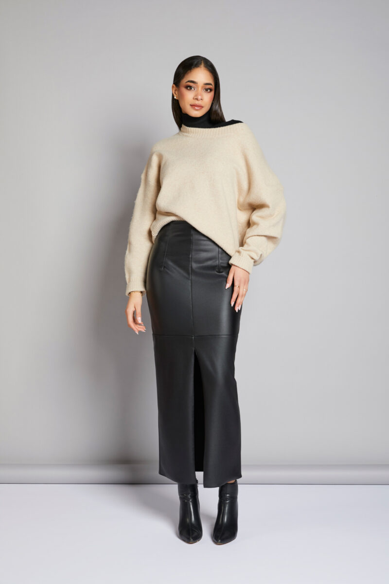 FALDA LARGA POLIPIEL